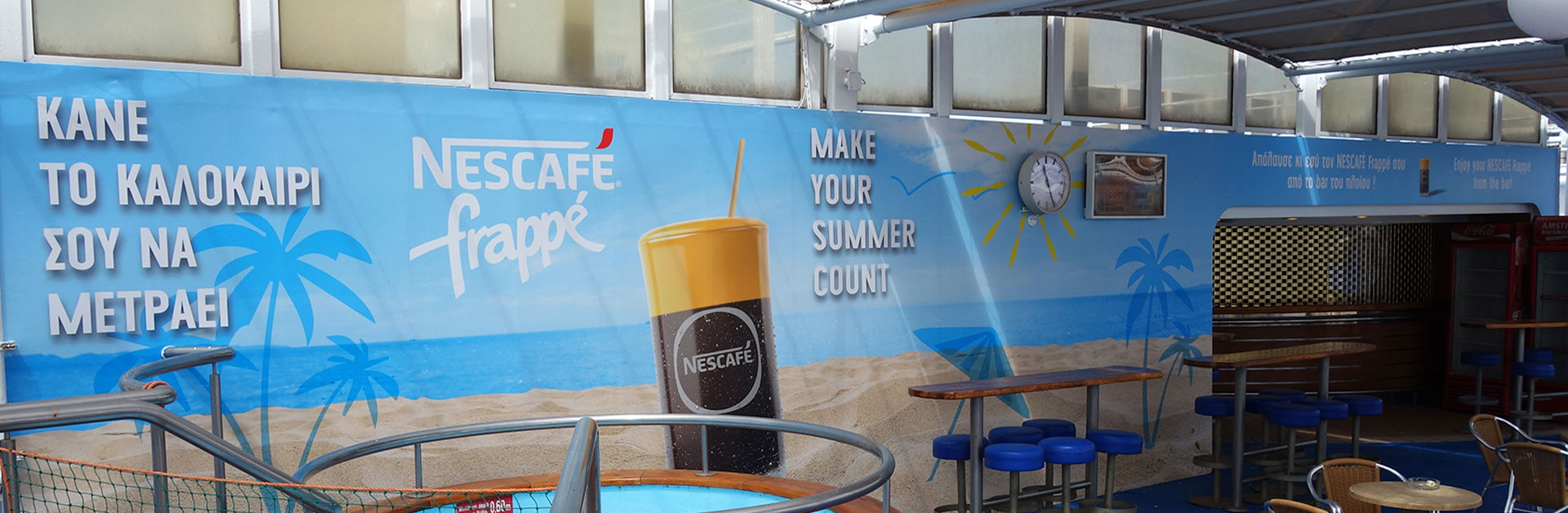 Nescafe frappe ship advertisment